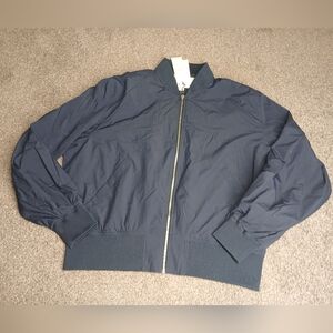 NWT Calvin Klein Men’s Matte Bomber Jacket - Navy Blue - Size L Water- Resistant